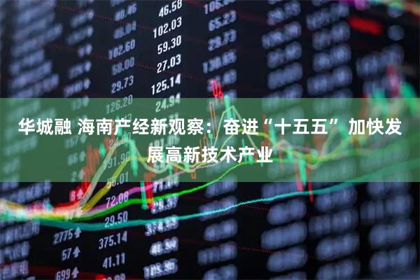 华城融 海南产经新观察：奋进“十五五” 加快发展高新技术产业