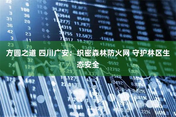 方圆之道 四川广安:织密森林防火网 守护林区生态安全